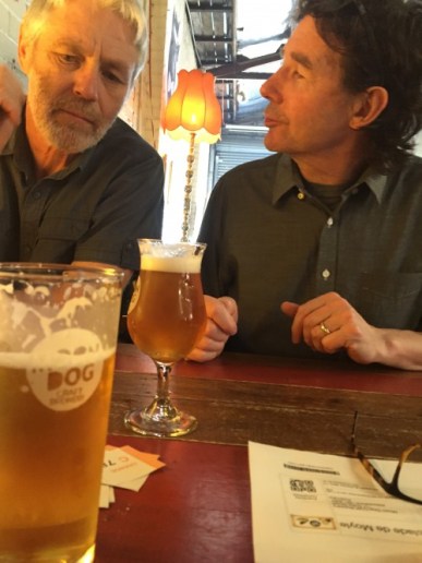 Happy to sample the wares at Moon Dog.