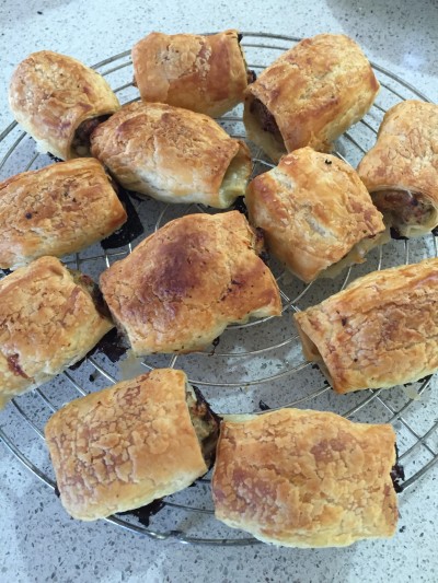 Some odd shapes, but no one cares. Churchmen sausage rolls are delicious.