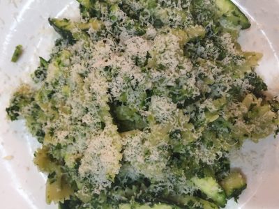 Lots of parmesan is wonderful on top of this dish.