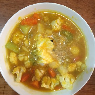 Melt the goat's cheese into the soup for some delicious tang.