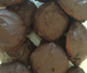 A selection of chocolate covered Lebküchen. 