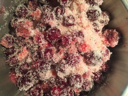 Just sugar and the cherries, no water.