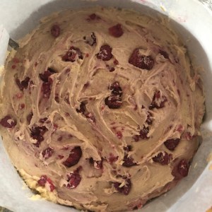 sour milk and raspberry cake